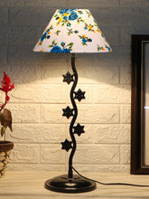 Printed Cotton Zig Zag Star Table Lamp with Iron Base (AE12)